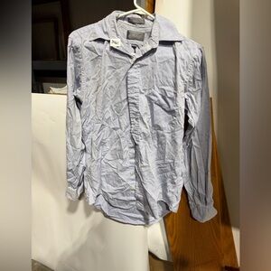 #3461-Men's Light Blue Casual Button-Down Shirt